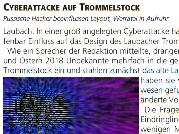 Trommelstock 73 - Cyberattacke auf Trommelstock